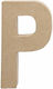 Letter P Large Papier-mâché Height 20.5 cm Thickness 2.5 cm