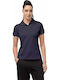 Women's Athletic Polo Blouse Navy Blue