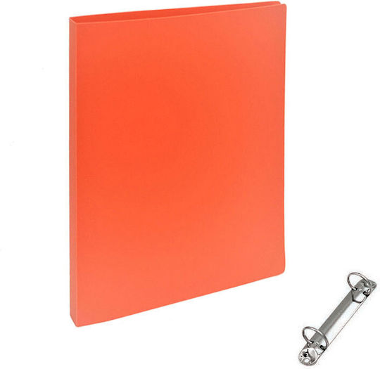 PP Folder 2 Rings 25x31.5x2.2cm Pastel Colors Pastel Orange