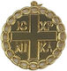Metal Cross Set/5 4cm Gold
