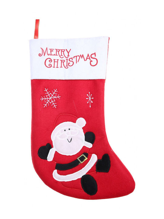 Weihnachtliche Dekorationssocken Flippy Weihnachtsmann Design Rote Größe 20x40 Cm Textil Indoor