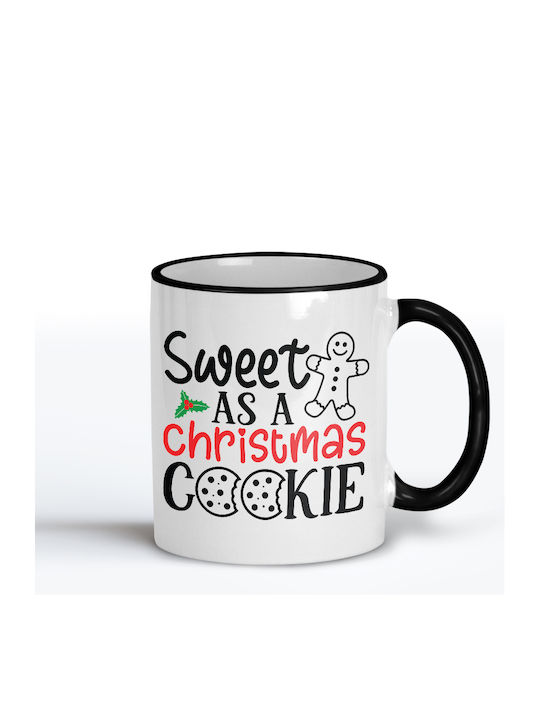 Two-Tone Mug White Black Ceramic Festive Gift C...
