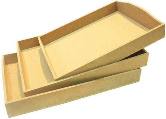 Holz MDF Tablett 25,8x34,5 cm