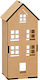 Decorative Natural Wooden House 12x10x31cm M10545f
