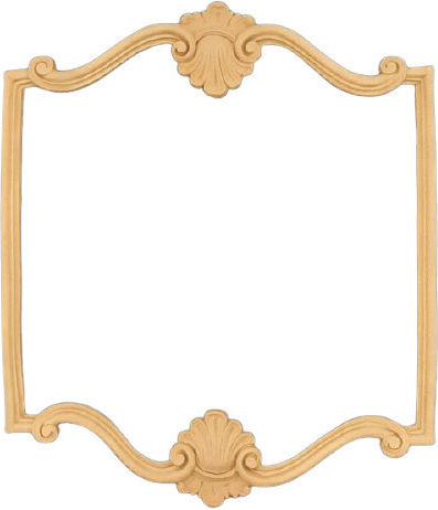Holzschnitzerei Dekorativer Rahmen 31,5 cm x 36,5 cm