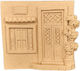Casă decorativă sculptată din lemn 6,5cm x 6cm