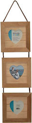 Holz-Dreifach-Wandrahmen mit Seil 14001210 Artemio