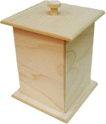Holzkiste mit Deckel 13x13x20 cm