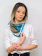 Kalfas Luxury Silk Women's Silk Scarf Blue