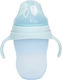 Queen Mother Educational Sippy Cup Silicone with Handles Light Blue 250ml