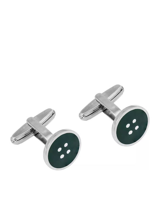 Cufflinks 925 Green Enamel 051856 051856 Silver