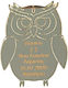 Plexiglass Owl Hanging Graduation Keepsake Gold Mirror 6.5x5cm 10 pcs