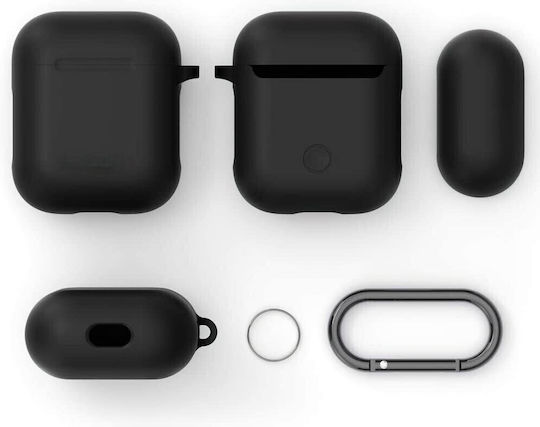 Husă cu cârlig în culoarea Negru pentru Apple AirPods Pro