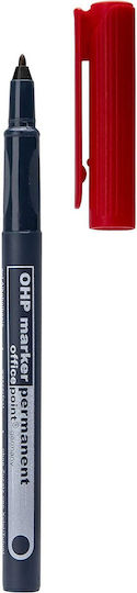 Officepoint Μαρκαδόρος Διαφανειών Κόκκινος 1mm