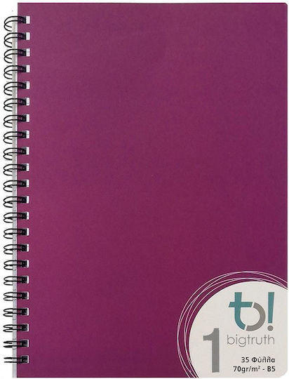 Big Spiral Caiet Cu dungi B5 35 de Foi Violet 1buc