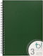 Big Spiral Notebook Ruled B5 105 Sheets 3 Subjects Green 1pcs