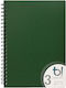 Big Spiral Caiet Cu dungi A4 105 de Foi 3 de Subiecte Verde 1buc