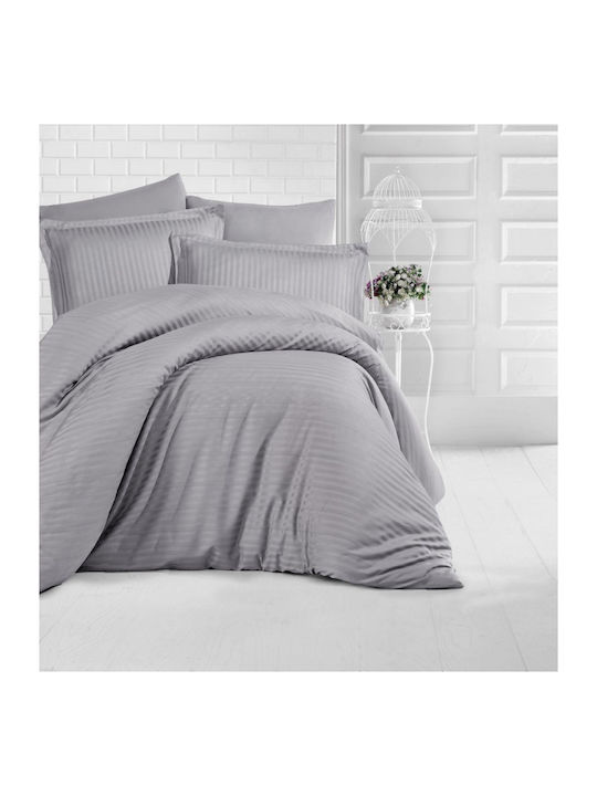 Linea Home Duvet Cover Queen 220x240 Gray