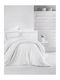 Linea Home Sheet King Size with Elastic 180x200+25cm. Soft White