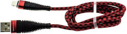 Cablu Braided USB 2.0 Micro USB 1m Roșu