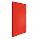 Salko File Box with Elastic 25x35x1.5cm Laminated Cardboard Red