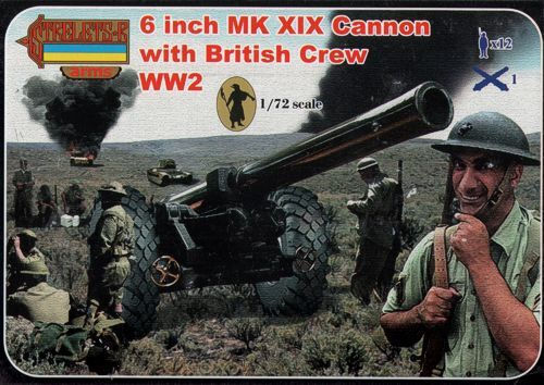 A004 1/72 6 Zoll Mk.xix Kanone Britische Besatzung Zweiter Weltkrieg