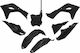 Ufo Restyled Plastic Kit Kakit231f-001 Kawasaki Kx 450 24 Kawasaki Kx 450 X 24 Black