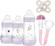 Mam Plastic Baby Bottle Set Gift Anti-Colic wit...