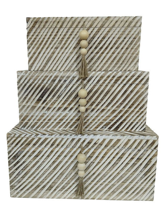 InTheBox Set Dekorative Boxen Holz 3Stück
