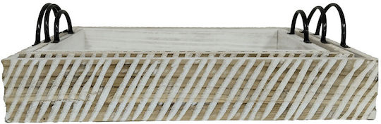 InTheBox Holz Rechteckig Serviertablett in Weiß Farbe 60x40x10cm 032584 3Stück InTheBox Holz Rechteckig Serviertablett in Weiß Farbe 60x40x10cm 032584 3Stück