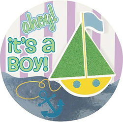 Baby Shower Party Anstecker "It's A Boy" 10cm