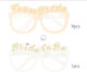 Paper Glasses “Team Bride” 10pcs 9 Rose Gold 1 White