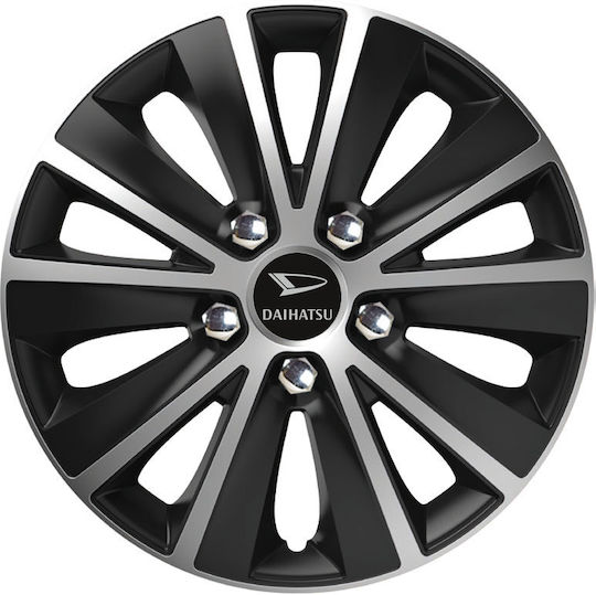 Versaco Car Hubcap Set Rapide Nc with Daihatsu Emblem 14" 4pcs Black