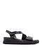 Damen Flache Sandalen Schwarz