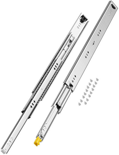 Vevor 1 Ζεύγος Συρταριών 16-60 Ιντσών Ρουλεμάν Soft-close Πλήρης Επέκταση