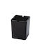 D227 Black Square Melamine Ashtray 8.1x8.1x10cm
