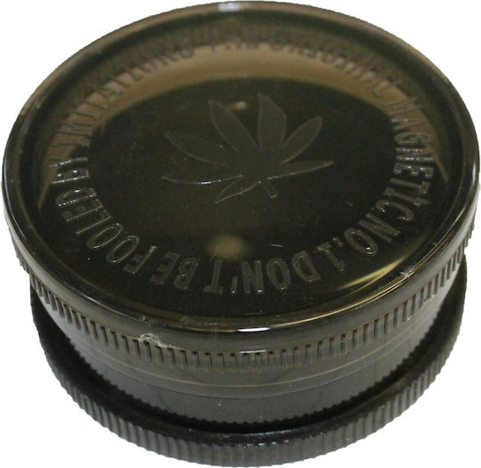 Τριφτησ-grinder Πλαστικος 60 Χ 25mm 2 Θεσεων Μαυρος