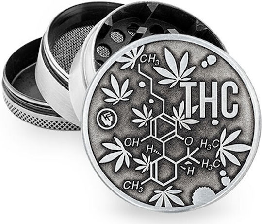Grinder Τρίφτης «thc Molecule» 50mm 4 Parts