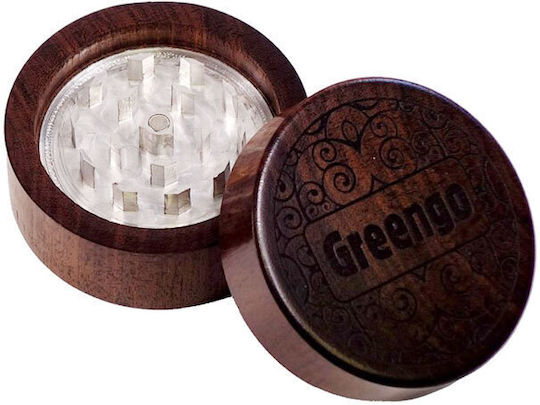 Greengo Grinder din Lemn 57mm 2 Părți