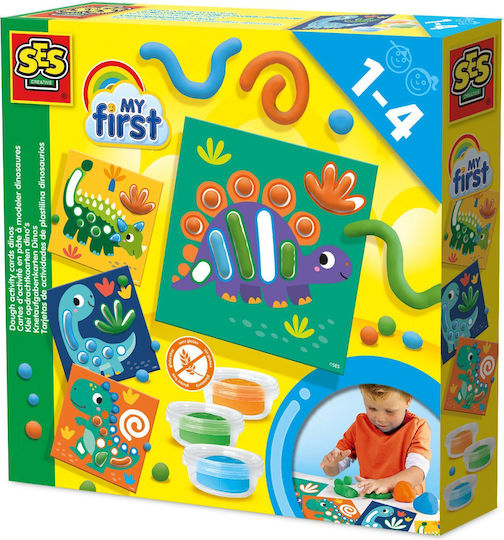 Ses Creative Plasticine - My First Game - Dough Activity Cards Dinos For 1+ Years 3pcs