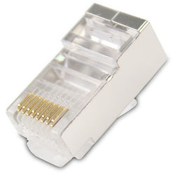 Vcom Nm026 конектори RJ-45 STP Cat 6 екранирани, 20 броя