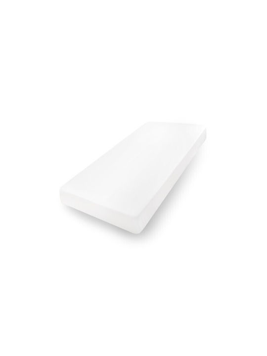 Matex Cearșaf Single cu Elastic 90x200+30cm. Alb