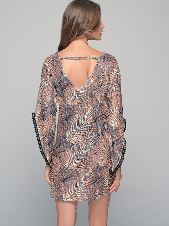 Milena by Paris Women's Caftan Beachwear Tiger