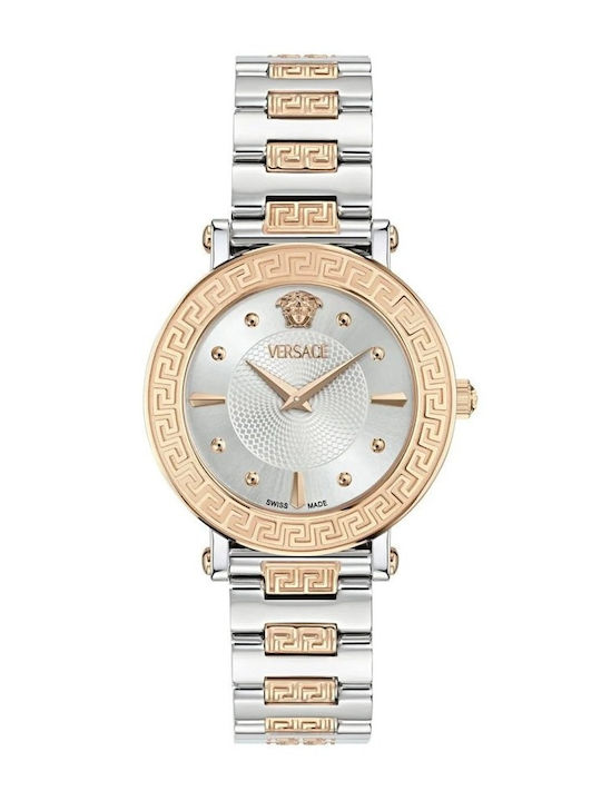 Versace Greca Damen Uhr mit Silber Metallarmband VE9C00624