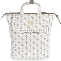 Walking Mum Τσάντα-Αλλαξιέρα Πλάτης Botton Flowers Μπεζ 36x26x12εκ.