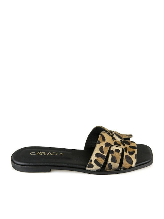 Carad Shoes Flache Sandalen für Damen Leopard