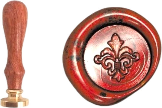 Ștampilă cu sigiliu de ceară Fleur De Lys 2,5 cm