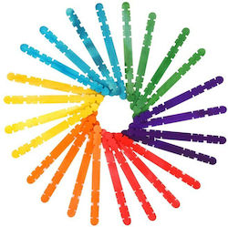Bețe de înghețată colorate cu crestături I-mondi Set 100 buc 10520004