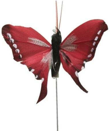 Πεταλουδα Σετ/24 Art 8/9cm Κοκκινο