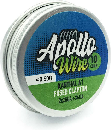 Apollo Kanthal A1 Fused Clapton 2x26ga+34ga 0,5ohm 10 rezistențe